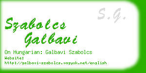 szabolcs galbavi business card